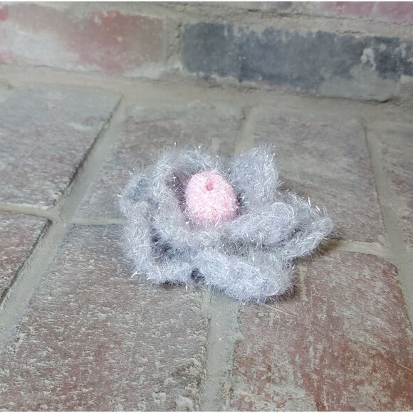 Gray and Pink Flower Scrubby - Picture 7 of 7